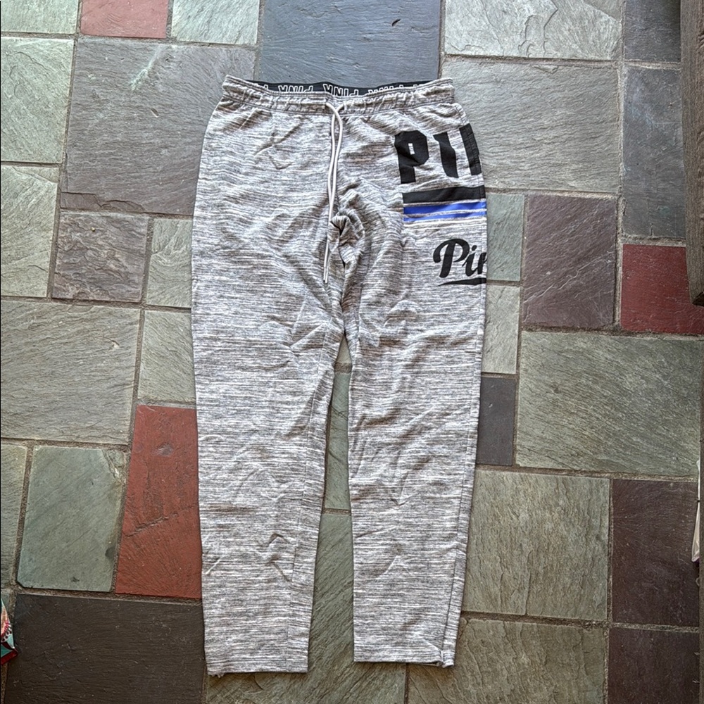 PINK Joggers with Black and Blue Accents